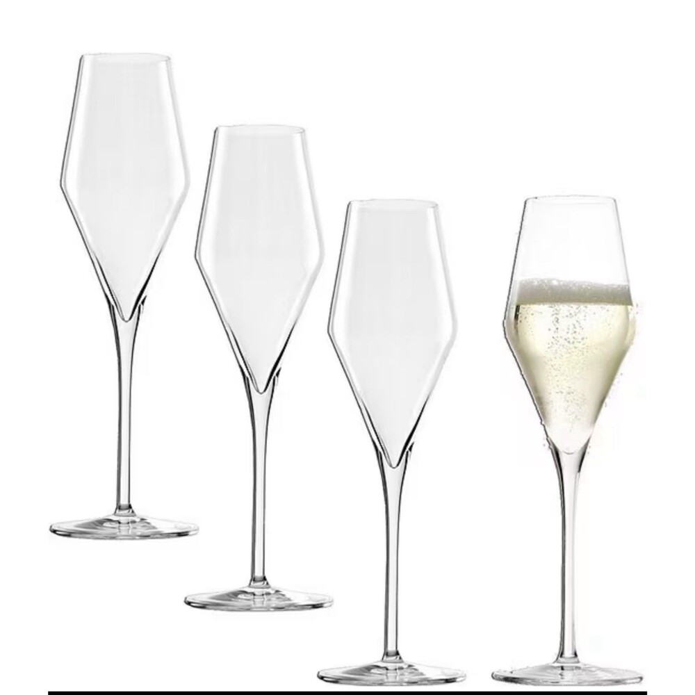 Stolzle Lausitz 4 Champagne Flutes 10 1/4 oz. German Award Winner NYE Wedding